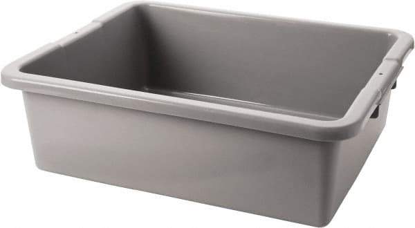 Rubbermaid - 4.6 Gal, Gray Polyethylene Tote Container - Nesting, 20" Long x 15" Wide x 5" High - All Tool & Supply