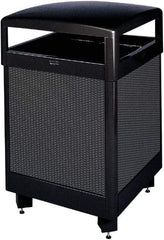 Rubbermaid - 38 Gal Black Square Decorative Waste Receptacle With Top - Steel, 40" High x 660.4mm Long x 26" Wide - All Tool & Supply