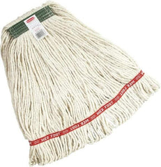 Rubbermaid - Green Head Band, Medium Blended Fiber Loop End Mop Head - 4 Ply, Screw On Connection - All Tool & Supply