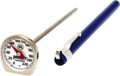 Rubbermaid - 0 to 220°F, Dial Pocket Thermometer - Stainless Steel - All Tool & Supply