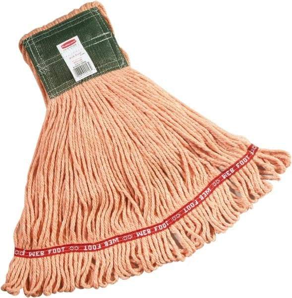 Rubbermaid - 5" Green Head Band, Medium Blended Fiber Loop End Mop Head - 4 Ply, Side Loading Connection - All Tool & Supply