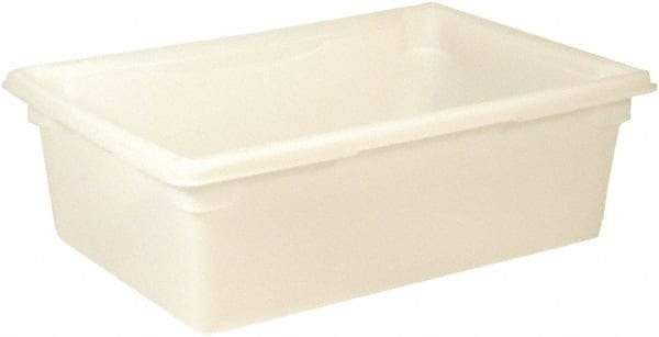 Rubbermaid - Rectangular, White Polyethylene Food Tote Box - 9" High x 18" Wide x 26" Long, with Snap-On Lid - All Tool & Supply