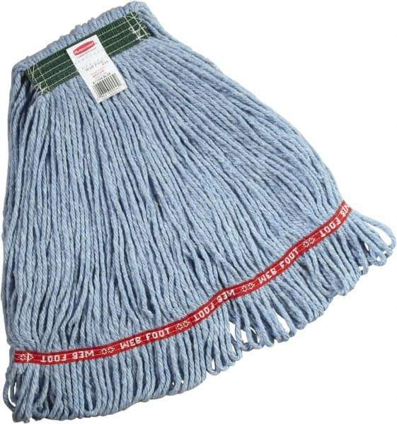 Rubbermaid - Green Head Band, Medium Blended Fiber Loop End Mop Head - 4 Ply, Clamp Jaw Connection, Use for General Purpose - All Tool & Supply