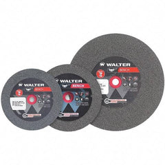 WALTER Surface Technologies - 36 Grit Aluminum Oxide Bench & Pedestal Grinding Wheel - 6" Diam x 1" Hole x 1" Thick, 4100 Max RPM, Coarse Grade, Vitrified Bond - All Tool & Supply