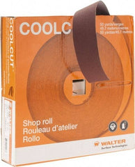 WALTER Surface Technologies - 1-1/2" x 50 Yd 120 Grit Aluminum Oxide Cloth Roll - J Weighted Backing - All Tool & Supply