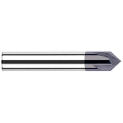 Harvey Tool - 1/2" Diam 40°/140° 2-Flute Single End Solid Carbide Chamfer Mill - Exact Industrial Supply