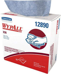 WypAll - X90 Dry Shop Towel/Industrial Wipes - Pop-Up, 16-3/4" x 8-1/4" Sheet Size, Blue - All Tool & Supply