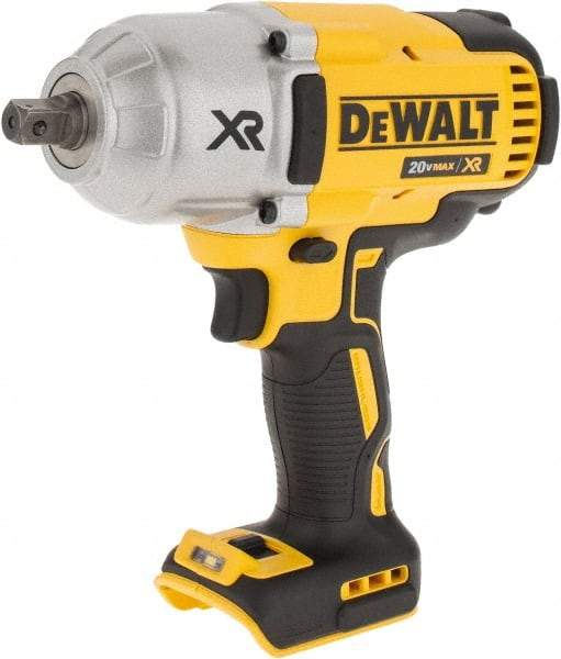 DeWALT - 1/2" Drive 20 Volt Mid-Handle Cordless Impact Wrench & Ratchet - 1,900 RPM, 0 to 2,400 BPM, 700 Ft/Lb Torque, Lithium-Ion Batteries Not Included - All Tool & Supply