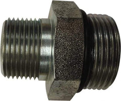 Parker - 1-7/8 - 12 x 1-1/2 Male Thread, Stainless Steel Industrial Pipe Hex Nipple - Male SAE-ORB x Male NPTF, 3,000 psi - All Tool & Supply