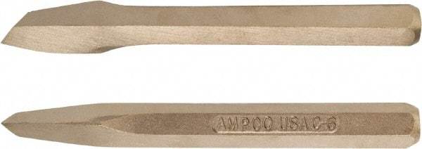 Ampco - 12" OAL x 3/4" Blade Width Nonsparking Diamond Point Chisel - 3/4" Tip - All Tool & Supply