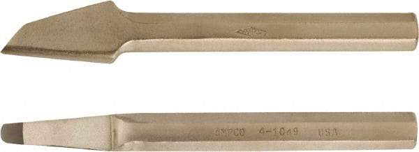 Ampco - 8" OAL x 3/8" Blade Width Nonsparking Groove Chisel - 3/8" Tip - All Tool & Supply