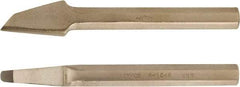 Ampco - 8" OAL x 1/2" Blade Width Nonsparking Groove Chisel - 1/2" Tip - All Tool & Supply