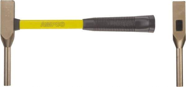 Ampco - Nonsparking Backing Out Hammer - 14" OAL, 14" Long Fiberglass Handle, 5/16" Face Diam - All Tool & Supply