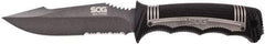 SOG Specialty Knives - 4-29/32" Long Blade, AUS-8 Stainless Steel, Partially Serrated, Fixed Blade Knife - 9.6" OAL, Includes Hard Molded Nylon Sheath - All Tool & Supply