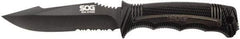 SOG Specialty Knives - 4-29/32" Long Blade, AUS-8 Stainless Steel, Partially Serrated, Fixed Blade Knife - 9.6" OAL, Includes Sheath - All Tool & Supply