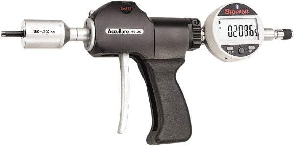 Starrett - Electronic Bore Gages Type: Pistol Grip Electronic Bore Gage Minimum Measurement (Decimal Inch): 0.1600 - All Tool & Supply