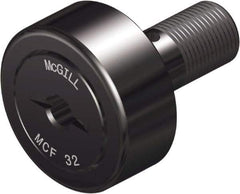 McGill - 22mm Roller Diam x 12mm Width, 10mm Stud Diam x 23mm Length, Crowned Sealed Stud Cam Follower - Steel, 12mm Thread Length, M10x1 Thread, 36mm OAL, 1,765 Lb Dynamic Cap, 2,338 Lb Static Cap - All Tool & Supply