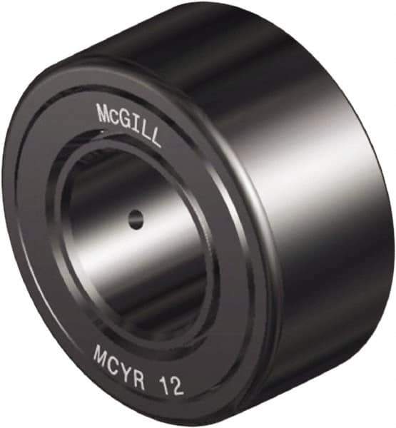 McGill - 8mm Bore, 24mm Roller Diam x 14mm Width, Steel Crowned Sealed Yoke Roller - 2,161 Lb Dynamic Load Capacity, 15mm Overall Width - All Tool & Supply