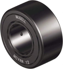 McGill - 40mm Bore, 80mm Roller Diam x 35mm Width, Steel Crowned Sealed Yoke Roller - 9,326 Lb Dynamic Load Capacity, 32mm Overall Width - All Tool & Supply