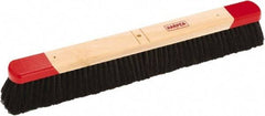 Harper Brush - 24" Medium Duty Tampico Push Broom - 3" Bristle Length, Wood Block, Bolt-On Handle Connection, Handle Sold Separately - All Tool & Supply