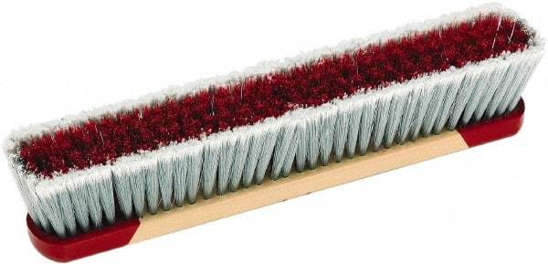 Harper Brush - 18" Medium Duty Synthetic Push Broom - 3" Bristle Length, Wood Block, Bolt-On Handle Connection, Handle Sold Separately - All Tool & Supply