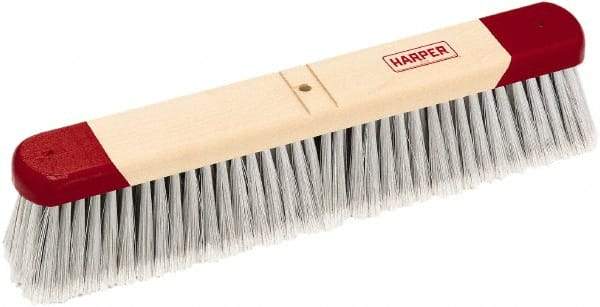 Harper Brush - 24" Smooth Surface Synthetic Push Broom - 3" Bristle Length, Wood Block, Bolt-On Handle Connection, Handle Sold Separately - All Tool & Supply