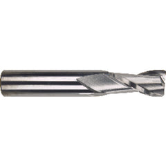 1/8″ × 1/8″ × 1/2″ × 1 1/2″ 2 Flute Single End Carbide Finishing Center Cutting End Mill-TiN - All Tool & Supply