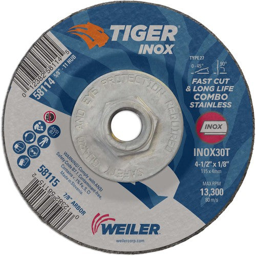 ‎4-1/2X1/8 TIGER INOX TYPE 27 - All Tool & Supply