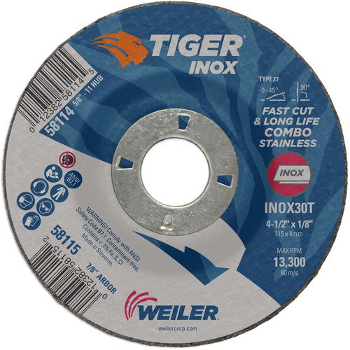 ‎4-1/2X1/8 TIGER INOX TYPE 27 - All Tool & Supply