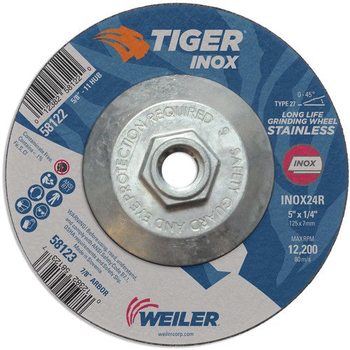 5X1/4 TIGER INOX TYPE 27 GRIND WHL - All Tool & Supply