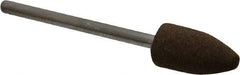 Grier Abrasives - 3/8" Max Diam x 2-1/4" Long, Cone B52, Rubberized Point - Medium Grade, Aluminum Oxide, Mounted - All Tool & Supply