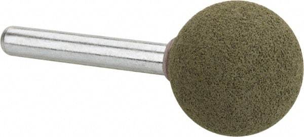 Grier Abrasives - 1" Max Diam x 2-1/4" Long, Cone A2, Rubberized Point - Coarse Grade, Aluminum Oxide, Mounted - All Tool & Supply