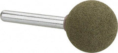 Grier Abrasives - 1" Max Diam x 2-1/4" Long, Cone A2, Rubberized Point - Coarse Grade, Aluminum Oxide, Mounted - All Tool & Supply