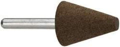 Grier Abrasives - 1" Max Diam x 2-1/4" Long, Cone A2, Rubberized Point - Coarse Grade, Aluminum Oxide, Mounted - All Tool & Supply