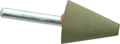 Grier Abrasives - 1" Max Diam x 2-1/4" Long, Cone A2, Rubberized Point - Medium Grade, Aluminum Oxide, Mounted - All Tool & Supply