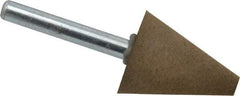 Grier Abrasives - 1" Max Diam x 2-1/4" Long, Cone A2, Rubberized Point - Medium Grade, Aluminum Oxide, Mounted - All Tool & Supply