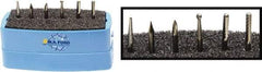 M.A. Ford - 6 Piece, 3mm Shank Burr Set - Solid Carbide, Multiple Head Shapes, 3° Included Angle - All Tool & Supply