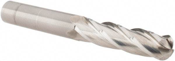 M.A. Ford - 1/2", 4 Flute, Solid Carbide, 3/16" Corner Radius End Mill - 4" OAL, 2" LOC - All Tool & Supply