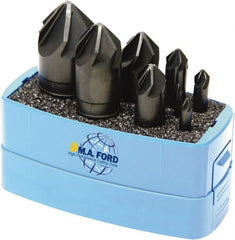 M.A. Ford - 8 Piece, 1/8 to 1" Head Diam, 100° Included Angle, Single End Countersink Set - All Tool & Supply