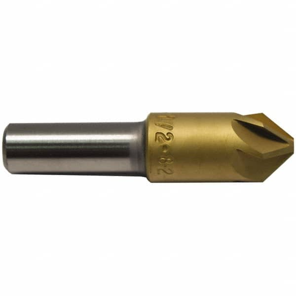 M.A. Ford - 1/8" Head Diam, 1/8" Shank Diam, 6 Flute 82° High Speed Steel Countersink - All Tool & Supply