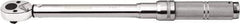 Paramount - 3/8" Drive Micrometer Type Ratchet Head Torque Wrench - 4.5 N/m to 23 N/m Torque, 11-21/32" OAL, 1 In/Lb Graduation - All Tool & Supply