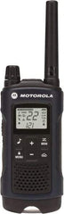 Motorola - 35 Mile Range, 22 Channel, 1.5 Watt, Series T400, Recreational Two Way Radio - FRS/GMRS Band, 462.55 to 467.7125 Hz, AA & NiMH Battery, 10 NiMH & 26 AA hr Life, 7.54" High x 2.26" Wide x 1.37" Deep, Scanning, Low Battery Alerts - All Tool & Supply