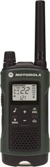 Motorola - 35 Mile Range, 22 Channel, 1.5 Watt, Series T400, Recreational Two Way Radio - FRS/GMRS Band, 462.55 to 467.7125 Hz, AA & NiMH Battery, 10 NiMH & 26 AA hr Life, 7.54" High x 2.26" Wide x 1.37" Deep, Scanning, Low Battery Alerts - All Tool & Supply