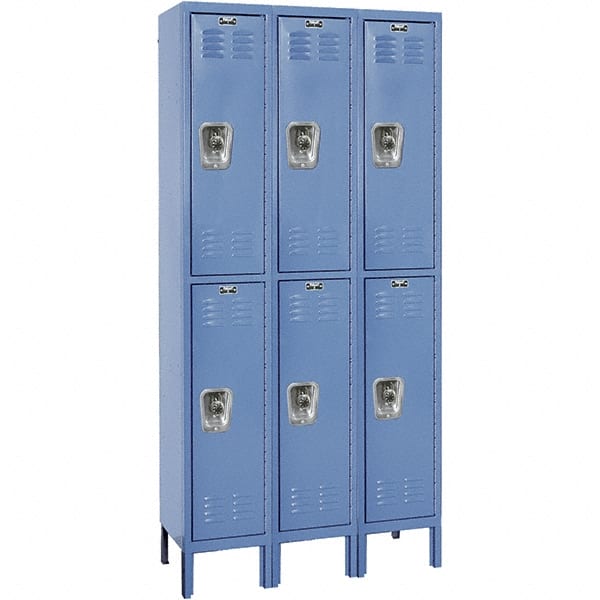 Hallowell - 6 Door, 2 Tier, Ready-Built Wardrobe & Box Lockers - All Tool & Supply