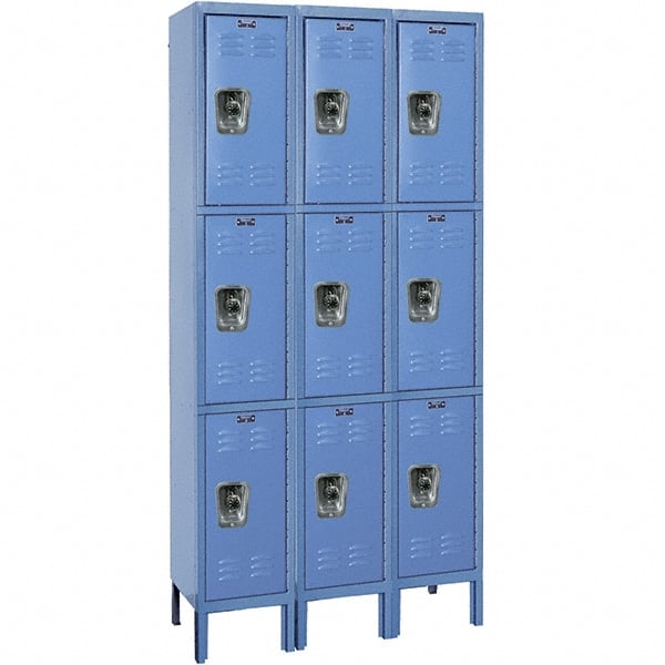 Hallowell - 9 Door, 3 Tier, Ready-Built Wardrobe & Box Lockers - All Tool & Supply