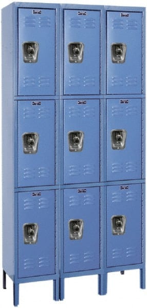 Hallowell - 9 Door, 3 Tier, Ready-Built Wardrobe & Box Lockers - All Tool & Supply