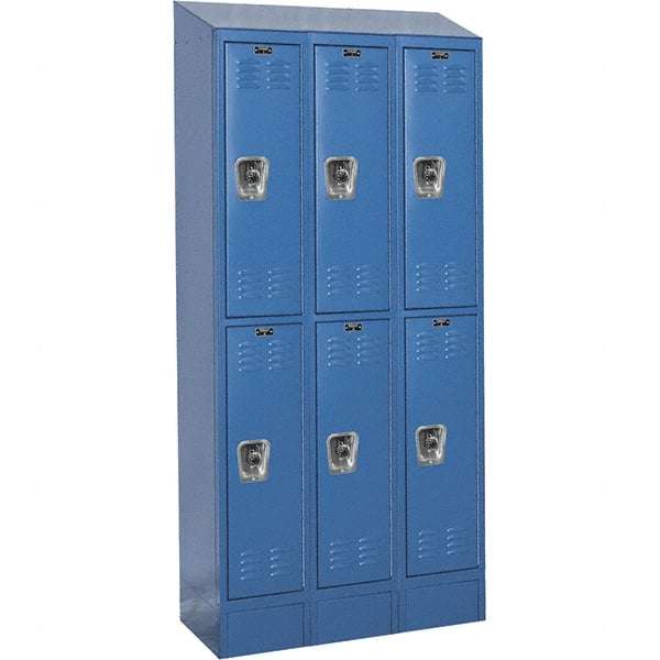 Hallowell - 6 Door, 2 Tier, Ready-Built Wardrobe & Box Lockers - All Tool & Supply