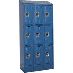 Hallowell - 9 Door, 3 Tier, Ready-Built Wardrobe & Box Lockers - All Tool & Supply