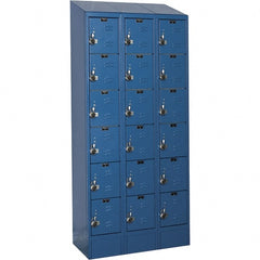 Hallowell - 18 Door, 6 Tier, Ready-Built Wardrobe & Box Lockers - All Tool & Supply