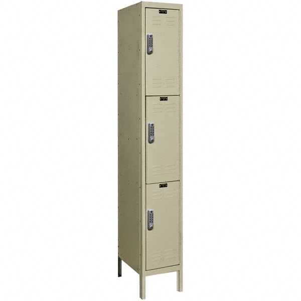 Hallowell - 3 Door, 3 Tier, Electronic Access Lockers - All Tool & Supply